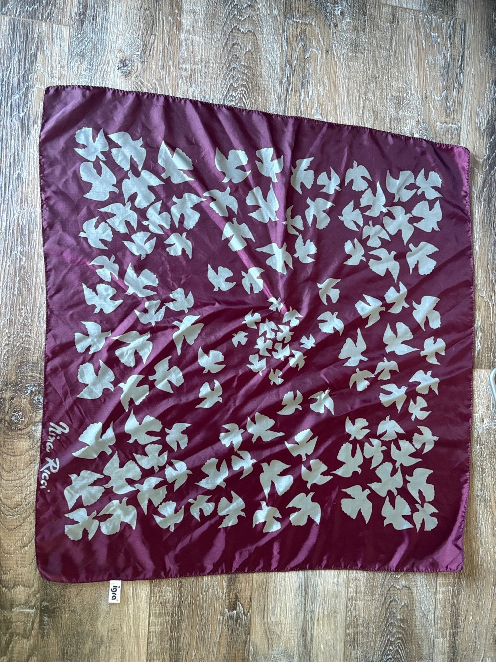1980s vintage nylon Nina Ricci scarf